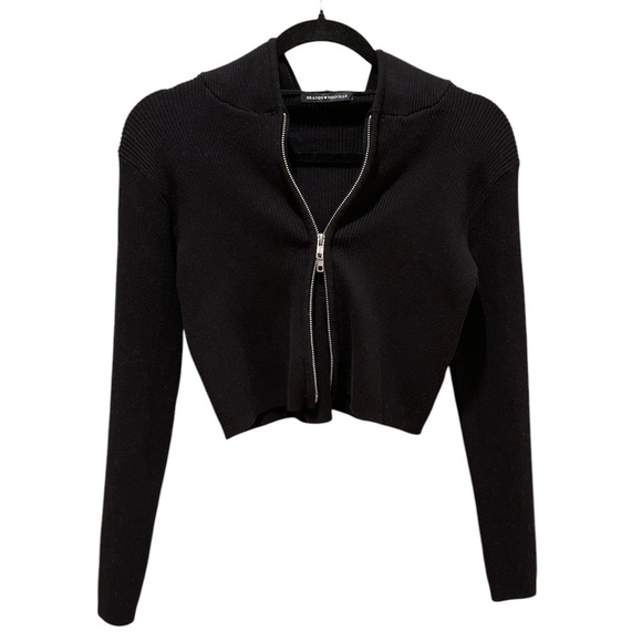 Brandy Melville Double Zip Hoodie Size OS - Picture 4 of 7